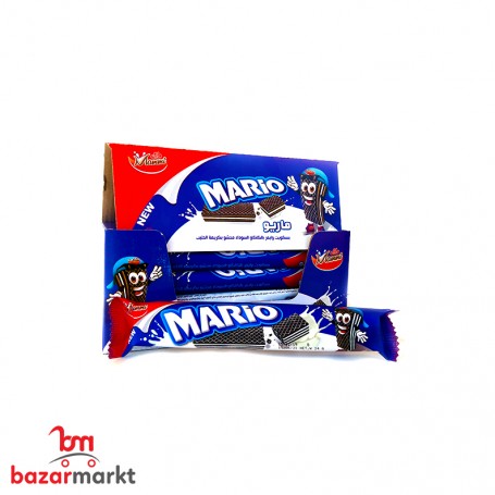 Wafer biscuits with black cocoa cream milk Mario Mammi 12 pieces