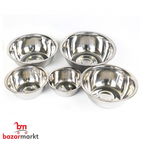 Stainless steel bowl 5 pieces