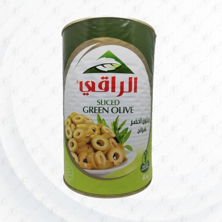 Sliced green Olives Alraky 4000/2000Gr