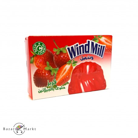 Gelatin Dessert Erdbeere WindMill 85Gr