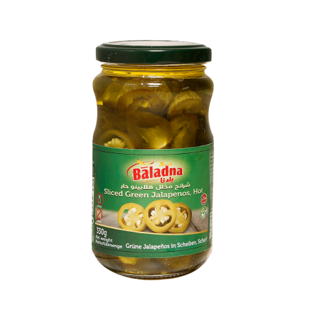 Eingelegte Paprika Grüne Jalapenos Baladna 330 Gr