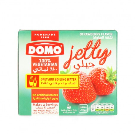Gelatin Dessert Strawberry flavour DOMO 85Gr