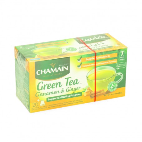 Grün Tee mit Zimt und Ingwer Chamain 20 Beutel
