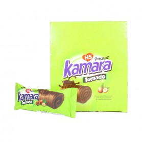 Cocoa swiss roll cake filled with hazelnut cream  kamara 12 pieces
