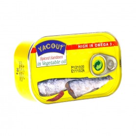 Spicy Sardines Yacout 125Gr