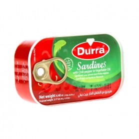 Sardinen in Gemüseöl mit Hot Chilli Durra 125Gr