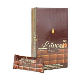 Cocoline with milk, hazelnut flavor and creamy love illing, 24 pieces