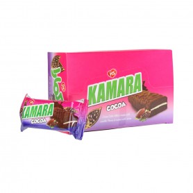 Cocoa cake filled with vanilla-flavored cream and covered with chocolate  KAMARA 12 pieces