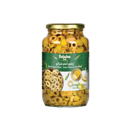 Green Olives Scheiben Baladna 660Gr