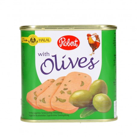 Chicken Luncheon Meat  with Olives Robert 340Gr