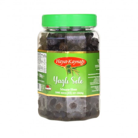 Schwarze Oliven HAYAT Yagli 700Gr