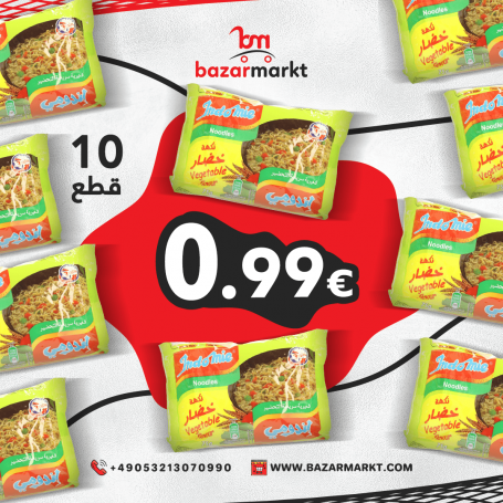 Instant Noodles Vegetable flavour Indomie 10st