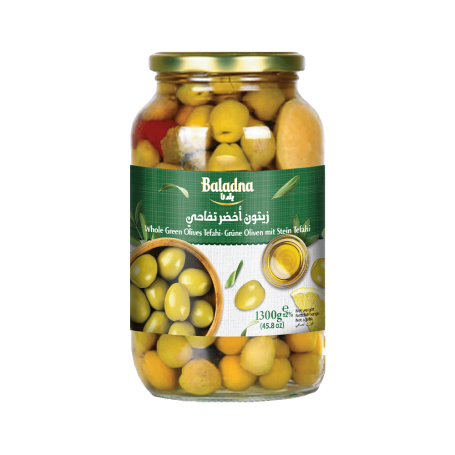 Green Olives Tephahi  Baladna 1300Gr