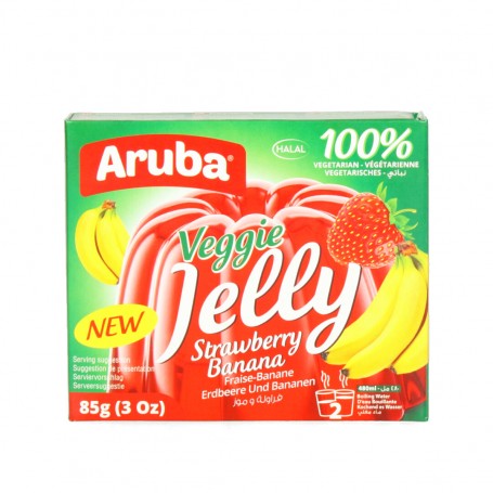 Gelatin Dessert Erdbeere und Bananen Aruba 85Gr