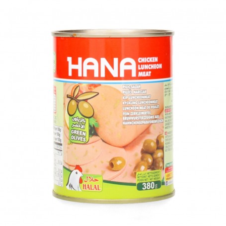 Huhn Luncheon Fleisch mit Olieven Hana 380Gr