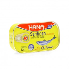 Sardines in vegitable Oil HANA 125Gr