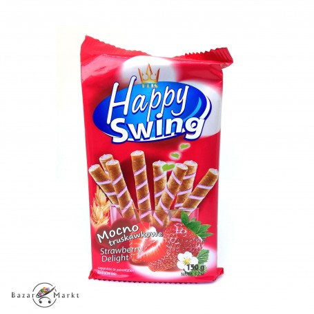 Erdbeere Waffelrollen HAPPY SWING 150Gr