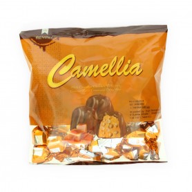 Chocolate stuffed with milk chocolate cream with caramel flavour Camellia 500Gr