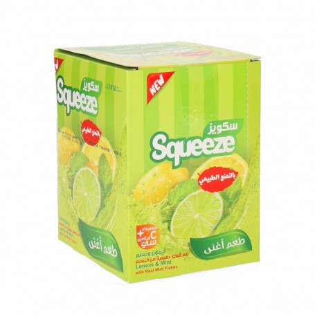 Powdered juice with lemon and mint flavor Squeeze 12 Bag