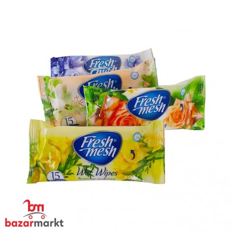محارم معطرة فريش ميش 15 منديل / 4 علب /