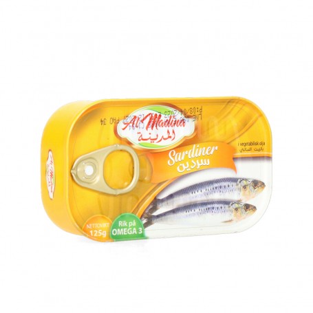 Sardines in vegitable Oil Al madina 125Gr