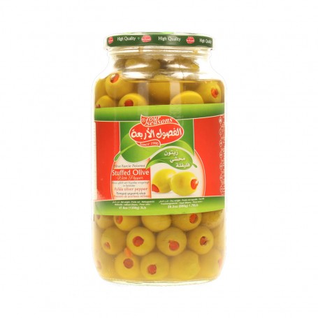 Grüne Oliven ( mit Pepper) Four Seasons 1350Gr