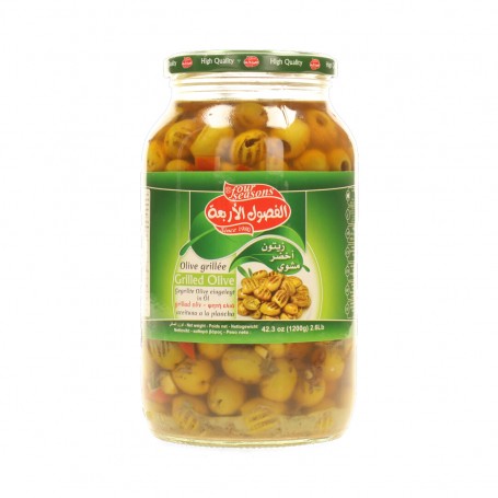 BBQ Green Olives Four Seasons 1200Gr