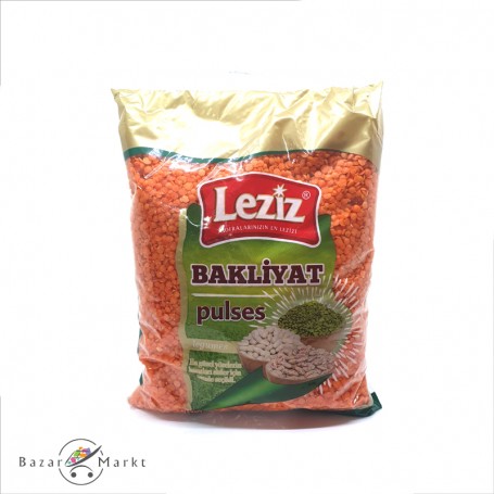 عدس أحمر مجروش لزيز 900 غرام