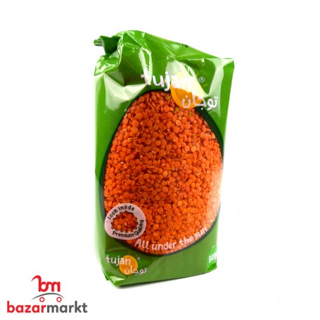 عدس أحمر مجروش توجان 900 غرام