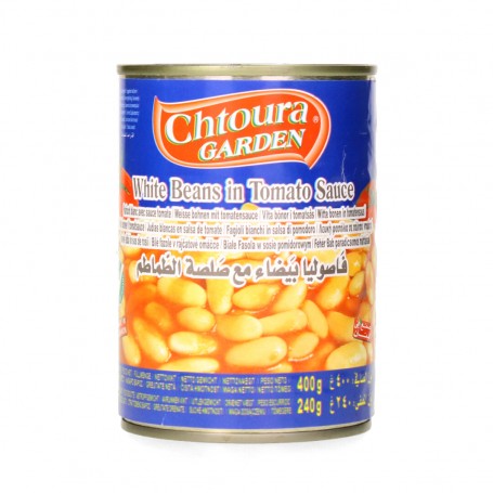 Weiße  Bohnen mit Tomate Chtoura Garden 400Gr