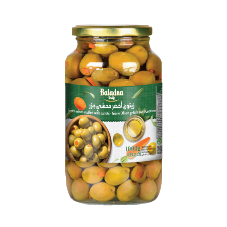 Grüne Oliven ( mit Karotte) Baladna 1000Gr