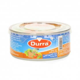 Thunfischstücke in reinem Sojaöl  Durra 160Gr