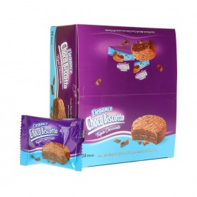 Cocoa biscuits filled with cocoa cream and covered with Elegance 24 pieces