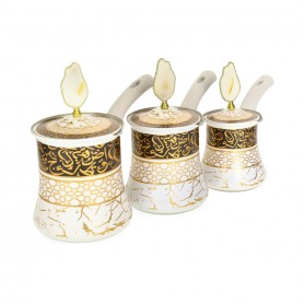 Set of 3 high metal ornate rakawi