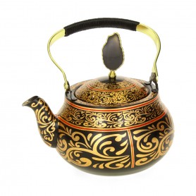 Decorated high teapot, 1.5-liter capacity