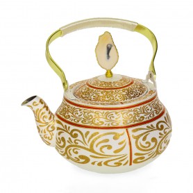 Decorated high teapot, 1.5-liter capacity