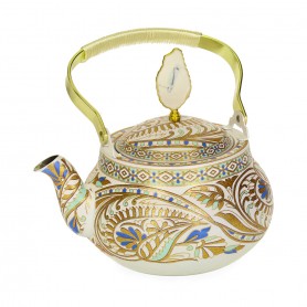Decorated high teapot, 1.5-liter capacity
