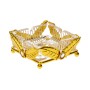 Glass cigar holder with a metal base