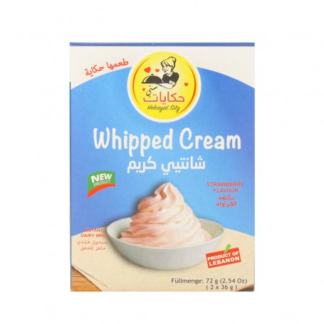 whipped cream Strawberry Hekayat 72G