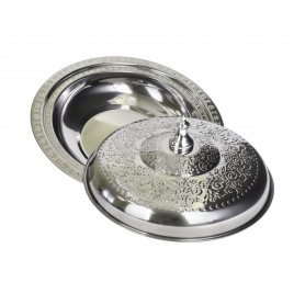 Silver platter with lid size 34 CM