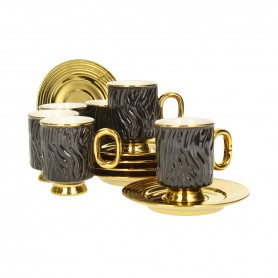 Super Quality Wavy Porcelain Coffee Cup Set.