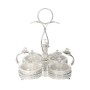Four-Tier Metal Serving Stand with Handle.