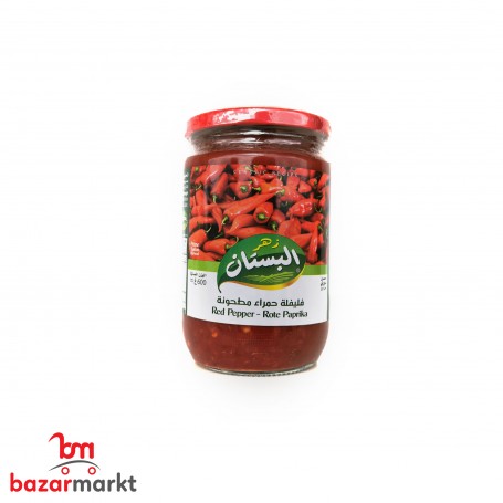Zerkleinerte scharfe rote Paprika Al Bustan 650Gr