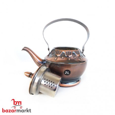 إبريق شاي نحاسي 2 ليتر
