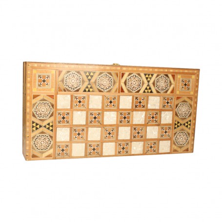 طاولة زهر خشب موزاييك / بدون أحجار /