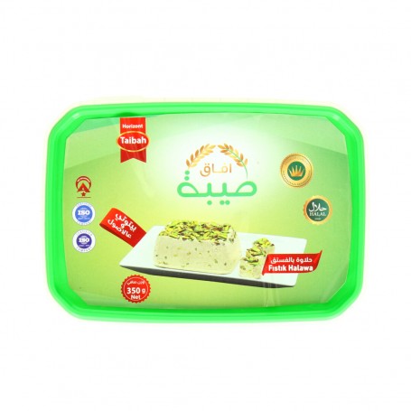 حلاوة طحينية مغطاة بالفستق طيبة 350غرام
