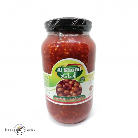 Green Olives in pepper Alshami 1300Gr