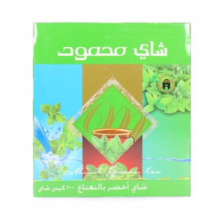 شاي أخضر بالنعناع محمود 100 كيس