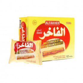 Sandwich filled with milk cream and dipped in white chocolate AlFakher 12pieces
