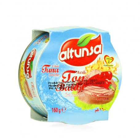 HOT Tuna chunk in vegitable Oil AlTunsa 160Gr